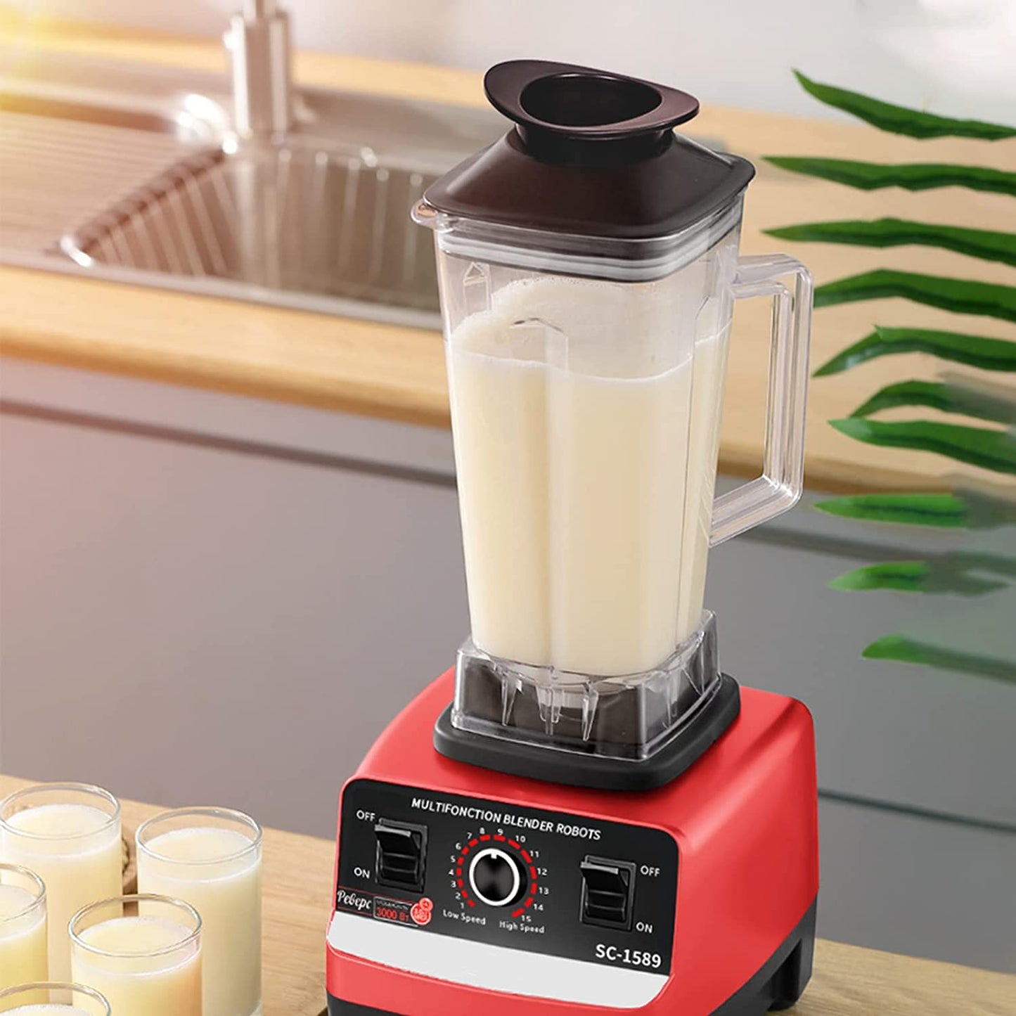 Blender sa staklenom posudom za smutije - slika 2