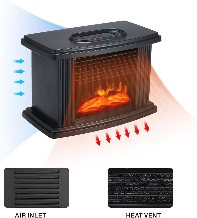 Mini električni kamin sa efektom plamena - slika 5