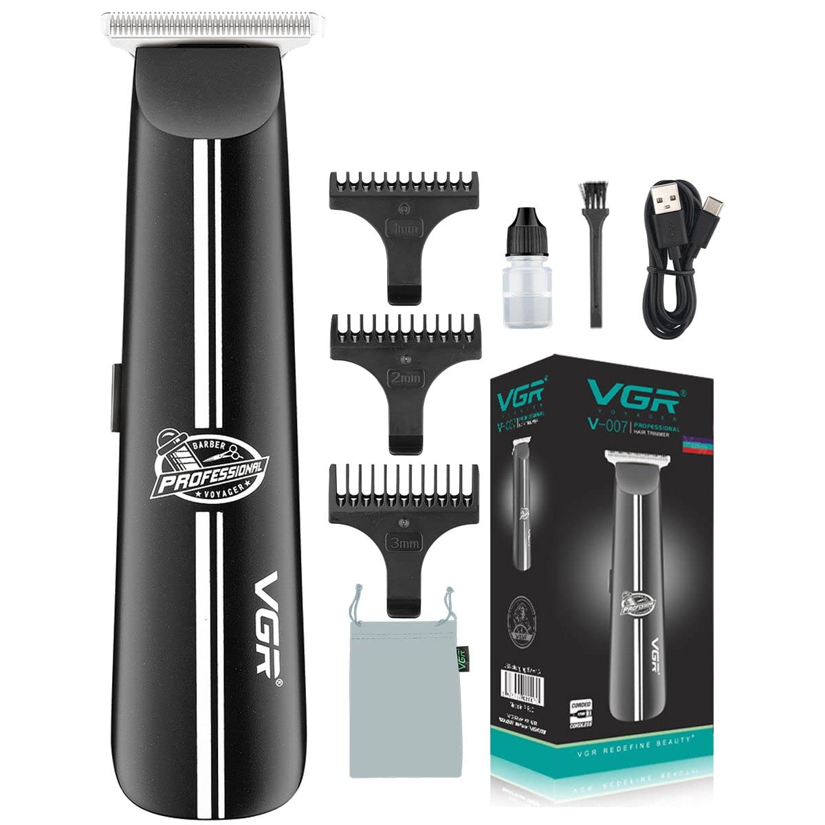 VGR V-007 mašinica — USB punjenje, 3 nastavka - slika 3