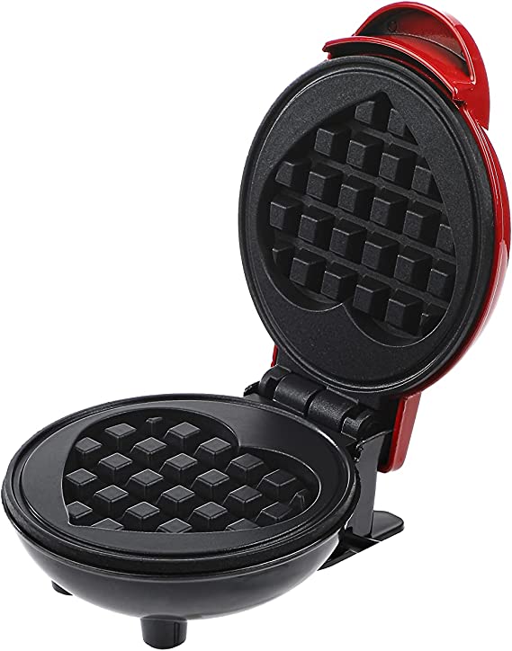 Mini aparat za vafle 350 W — vafle u obliku srca - slika 1