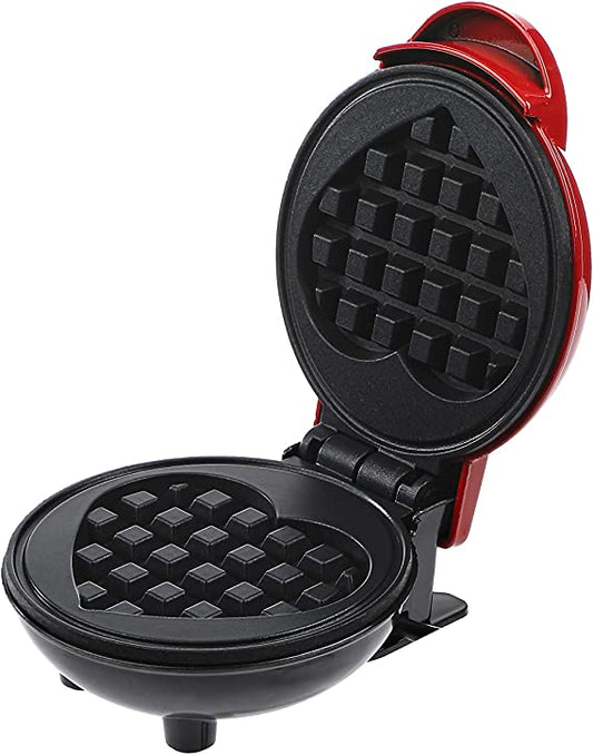 Mini aparat za vafle 350 W — vafle u obliku srca - slika 1