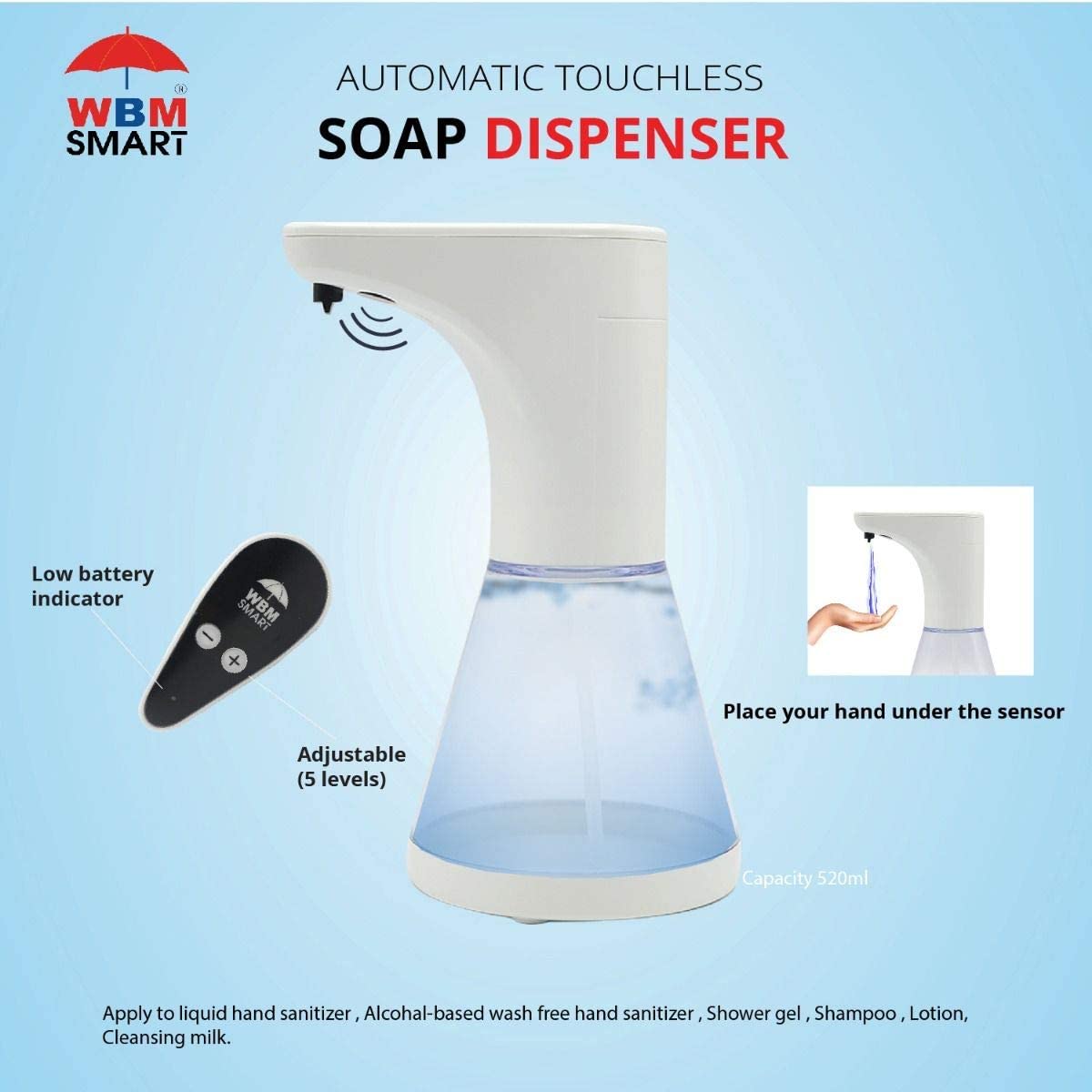 Dozer za sapun sa senzorom 500 ml — 5 nivoa doziranja - slika 4
