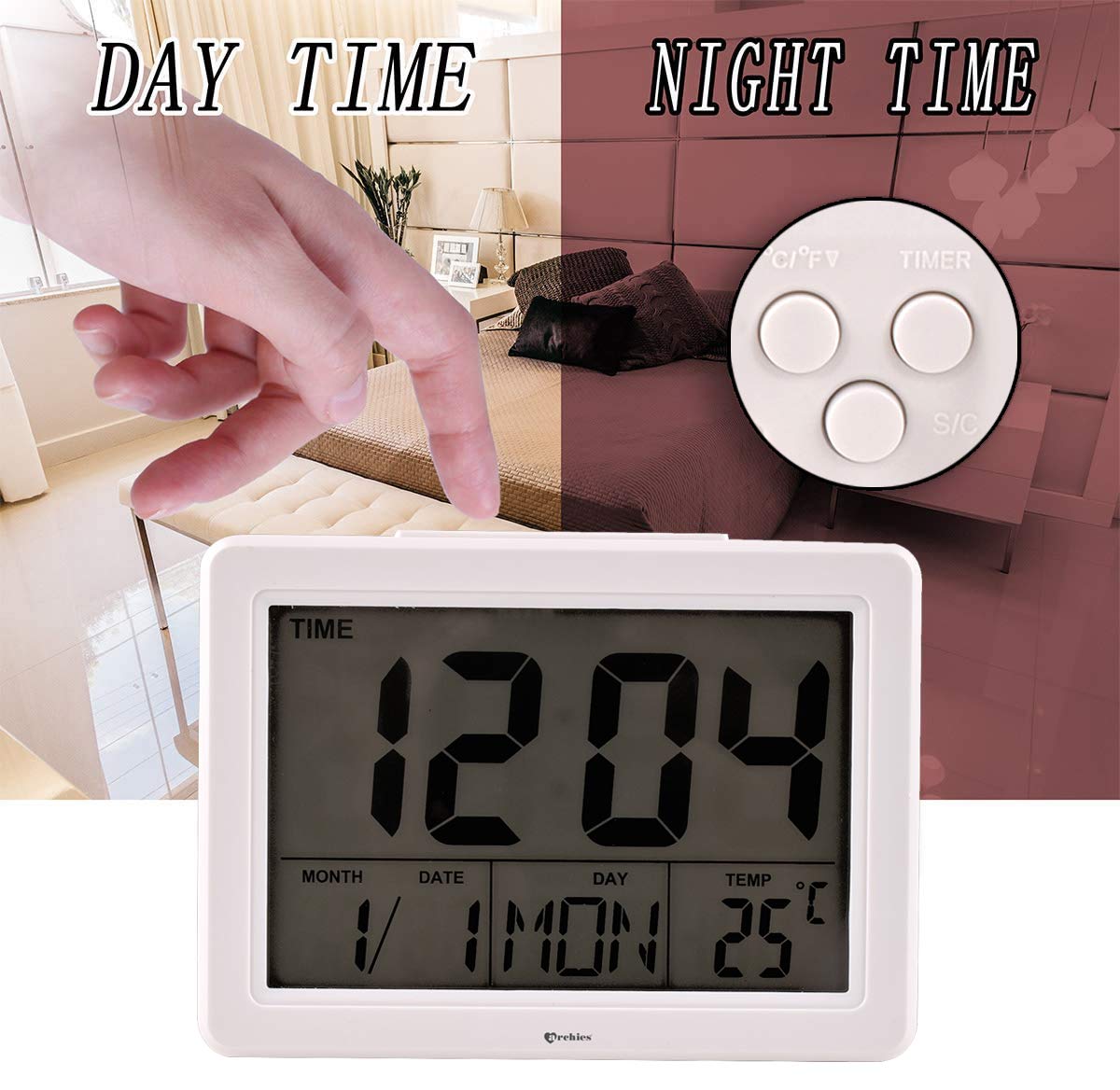 Digitalni LCD sat — vreme, datum i temperatura - slika 2