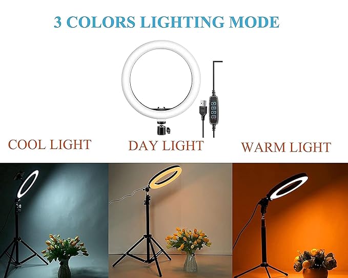 Ring LED lampa sa tronošcem i držačem za telefon – slika 5