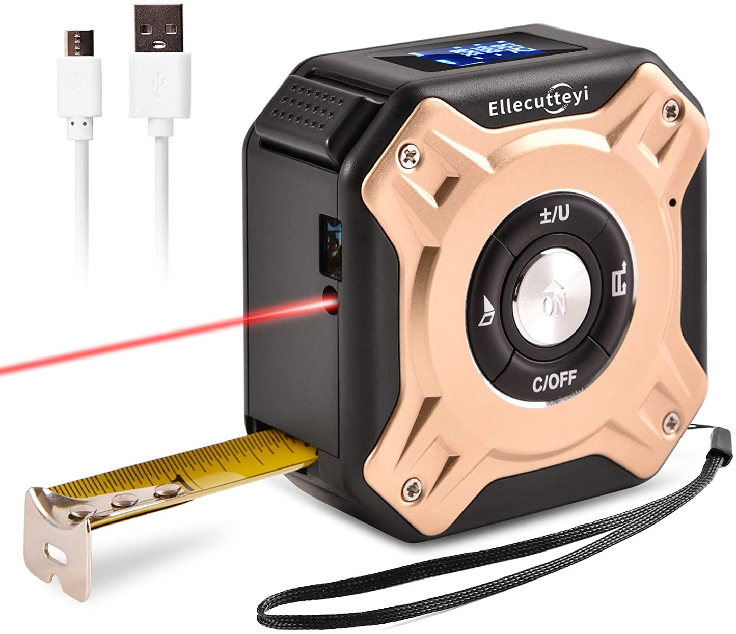 Digitalni laserski metar 40 m — USB punjenje - slika 1