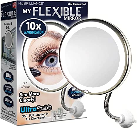 LED ogledalo sa uvećanjem 10x — vakum držač - slika 1