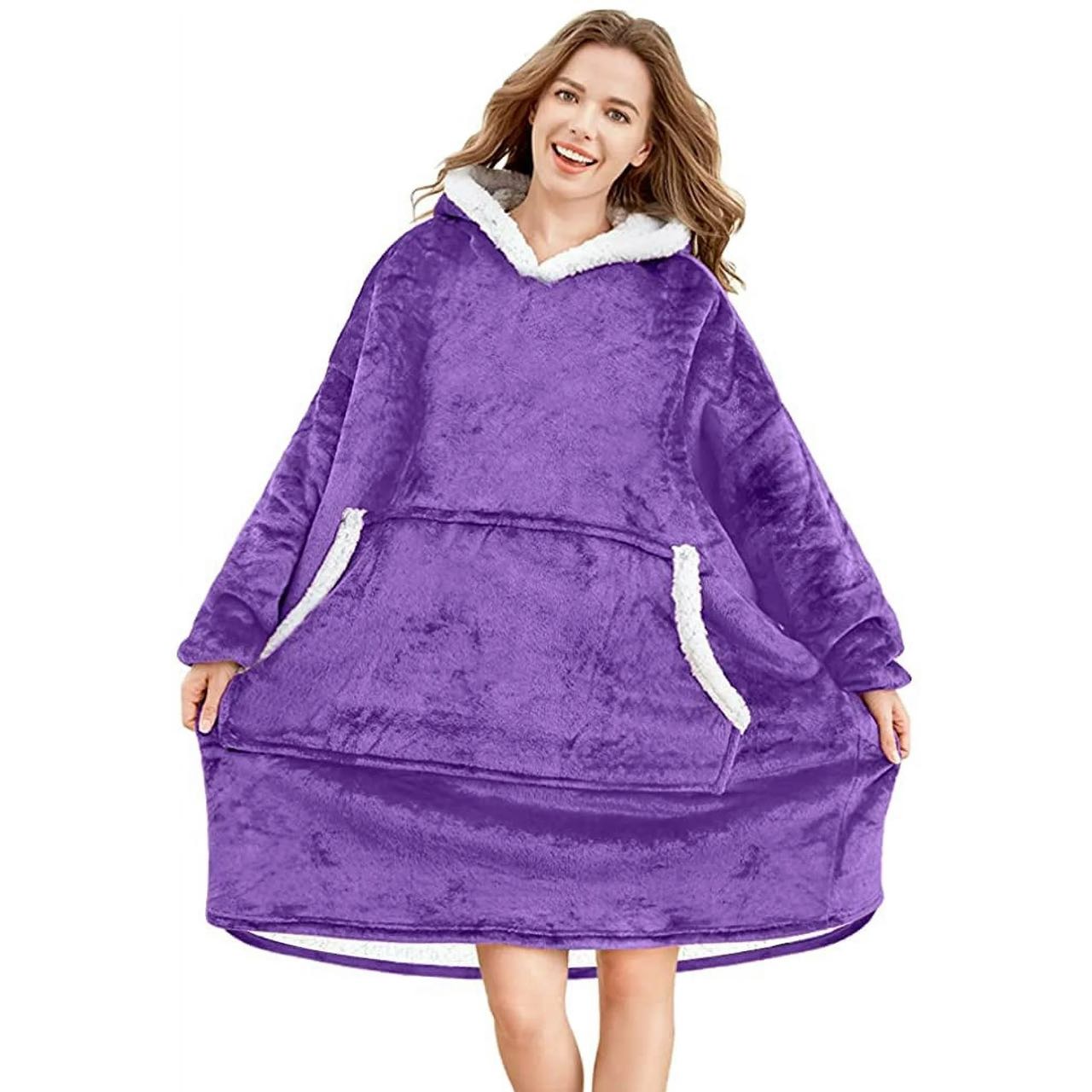 Oversized duks ćebe od flisa – reverzibilno, 110 cm – slika 12