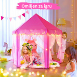 Šator zamak za princeze 140x135 cm sa lampicama i torbom