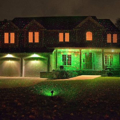 Laserski projektor za fasadu – crveno-zeleni, sa tajmerom – slika 2