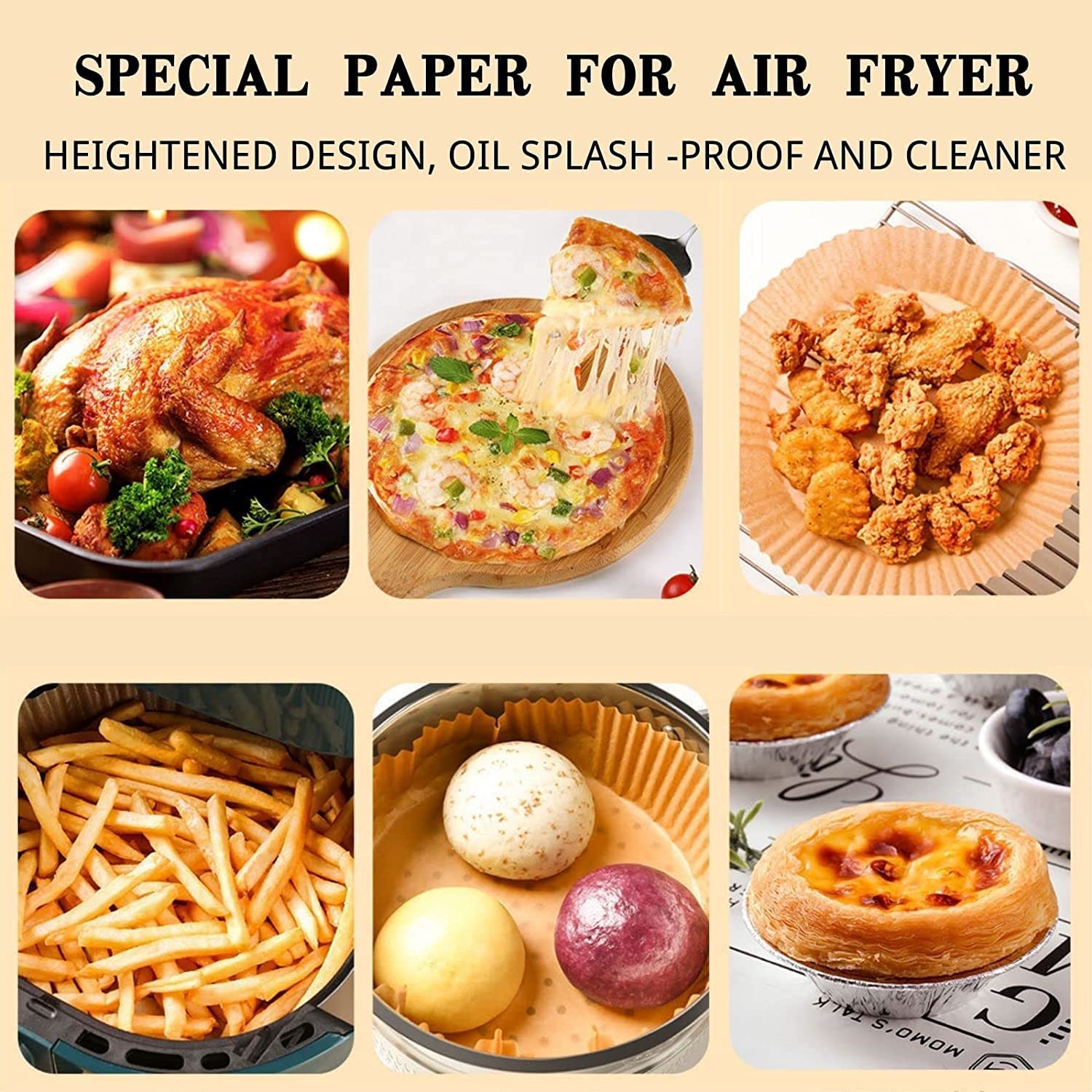 Papir za air fryer — 50 komada, 16 x 4,5 cm - slika 5