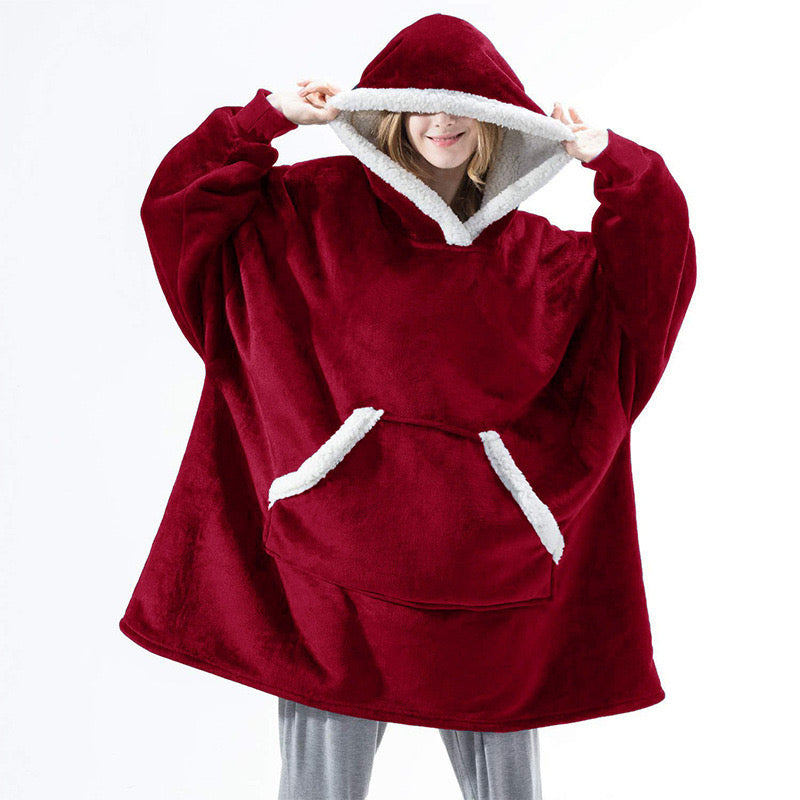 Oversized duks ćebe od flisa – reverzibilno, 110 cm – slika 8