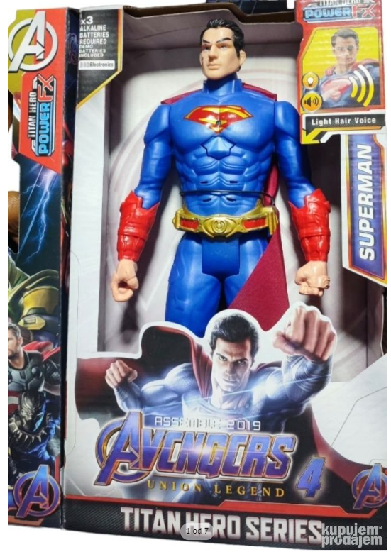 Pokretna figura superheroja 30 cm sa zvukom i svetlom – slika 2