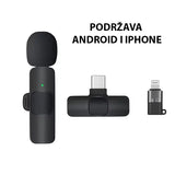 Mikrofon bez kabla za snimanje telefonom