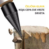 WoodXsplit konusno svrdlo za cepanje drva za bušilicu