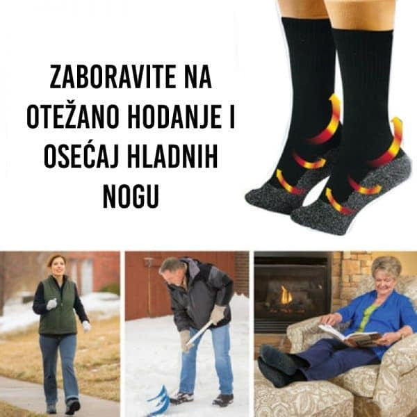 Termo čarape sa aluminizovanim vlaknima – kraći model – slika 4