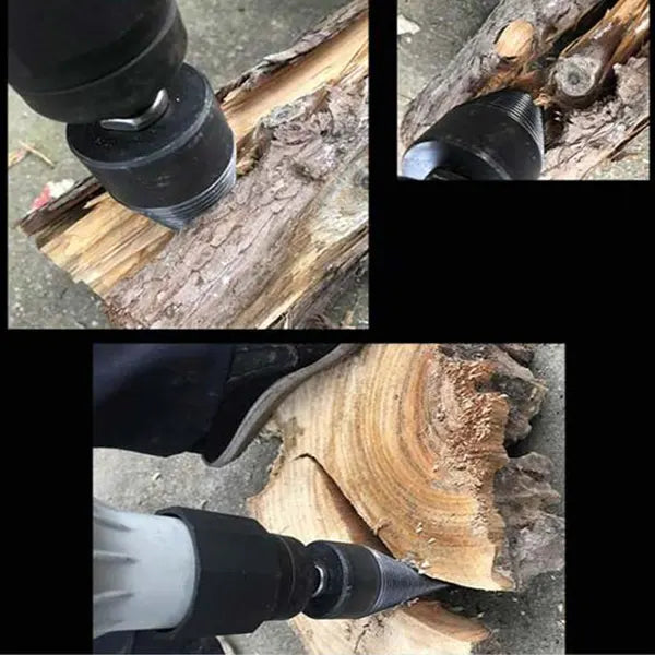 Konusno svrdlo za cepanje drva 32 mm sa 3 nastavka – slika 8