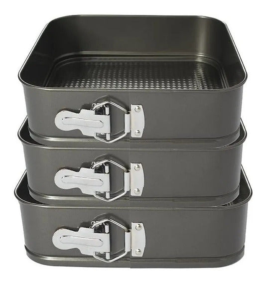 Četvrtasti kalupi za torte set 3 kom — 22, 24 i 26 cm - slika 1