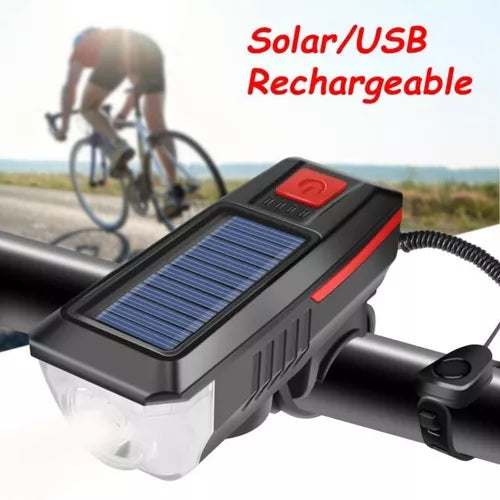 Lampa za bicikl sa sirenom 120 dB i solarnim punjenjem – slika 2