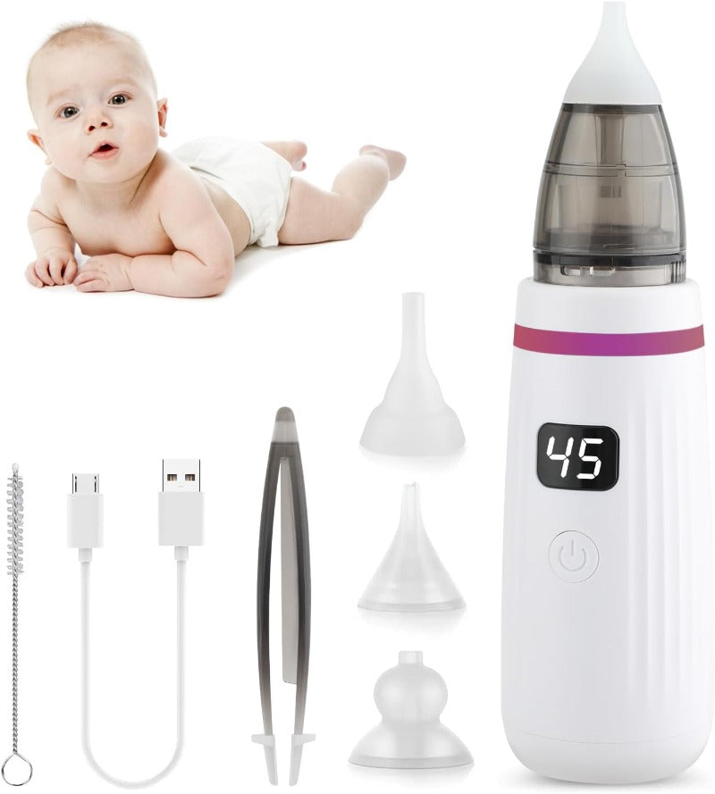 Električni aspirator za nos za bebe, 5 brzina i 3 nastavka