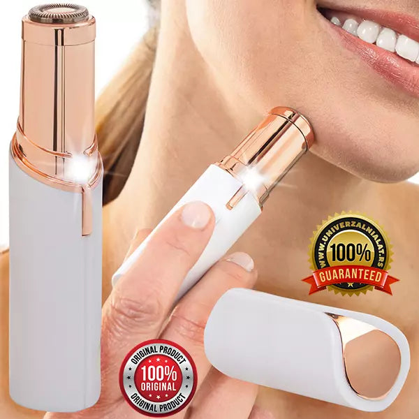Epilator za lice i obrve sa LED svetlom, oblik karmina