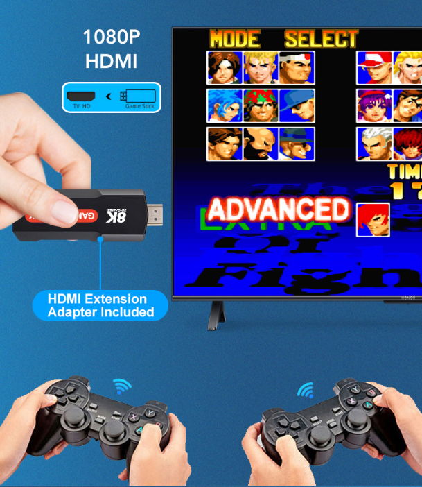 TV stick konzola sa dva bežična džojstika i HDMI – slika 4