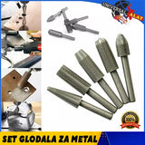 Glodala za metal, set od 5 komada, prihvat 6 mm