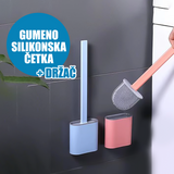 Silikonska četka za WC šolju sa držačem za odlaganje