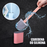 Silikonska četka za WC šolju sa držačem za odlaganje