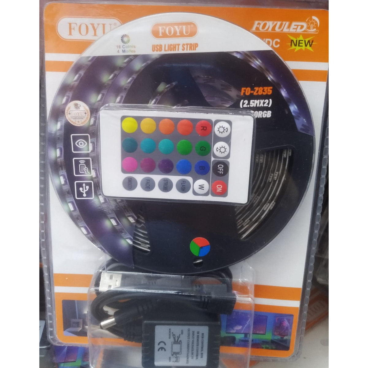 Foyu RGB LED traka, 2 komada po 2,5 m