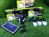 Solarni sistem sa 3 sijalice, USB izlazima i radiom