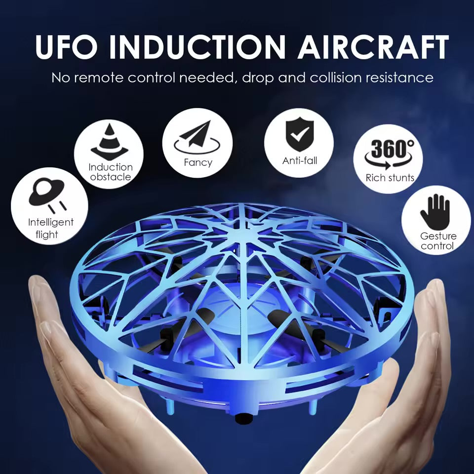 Mini dron UFO sa upravljanjem pokretom ruke i LED svetlima – slika 4