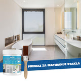 Mat izgled prozora uz beli premaz za staklo