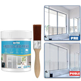 Mat izgled prozora uz beli premaz za staklo