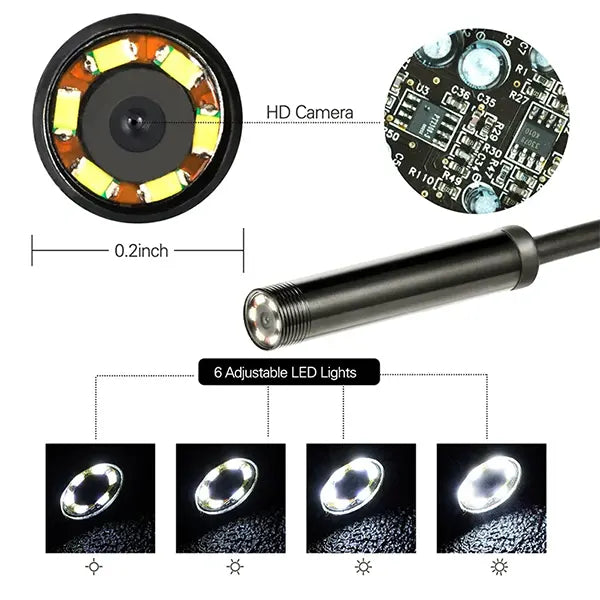 Endoskop kamera 5 m, IP67, sa 6 podesivih LED dioda – slika 7