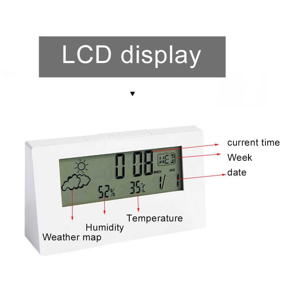 Digitalni LCD budilnik sa velikim osvetljenim brojevima