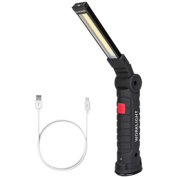 Radna LED lampa sa magnetom i kukom, 14 cm sklopljena
