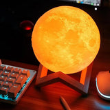 Lampa u obliku meseca sa ovlaživačem i tri boje svetla