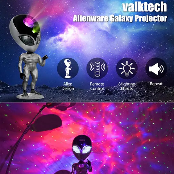 Zvezdano nebo alien Lampa Galaxy projektor