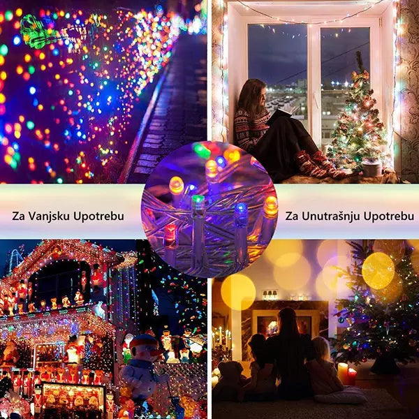 Novogodišnje lampice 50 m, 500 LED, šarene – IP65 – slika 4