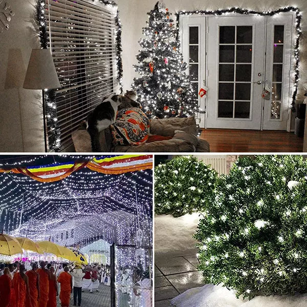 Novogodišnje lampice 50 m, 500 LED, bele – IP65 – slika 3