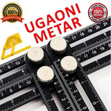 Aluminijumski lenjir za kopiranje uglova sa 6 dugmadi