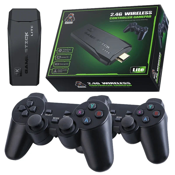 Retro konzola sa dva kontrolera i ugrađenim igrama