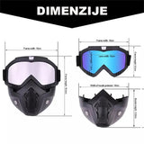 Univerzalna maska za skijanje, airsoft, paintball i motor