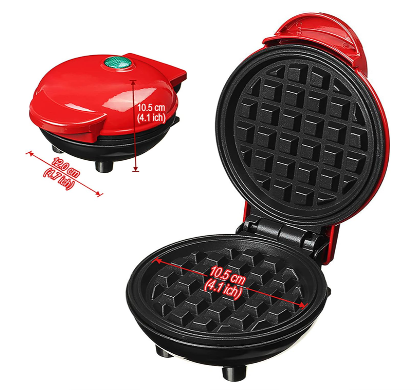 Mini aparat za vafle 350W sa dva grejna elementa – slika 4