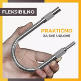 Savitljivi produžetak za šrafilicu, 30 cm, nerđajući čelik