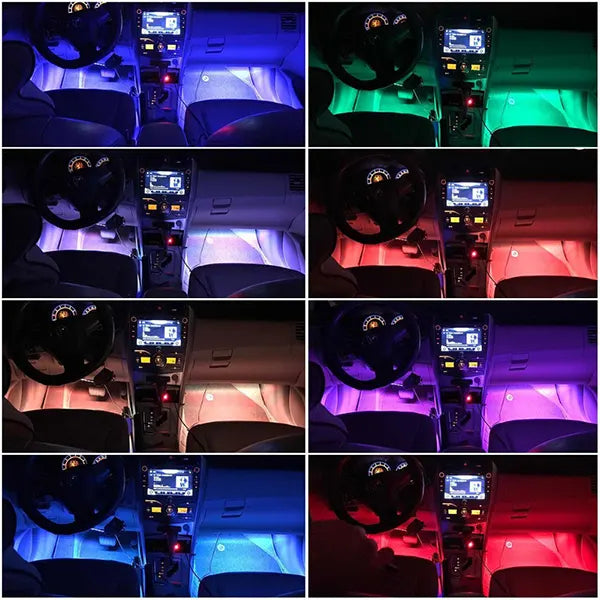 LED RGB trakice za enterijer automobila sa daljinskim