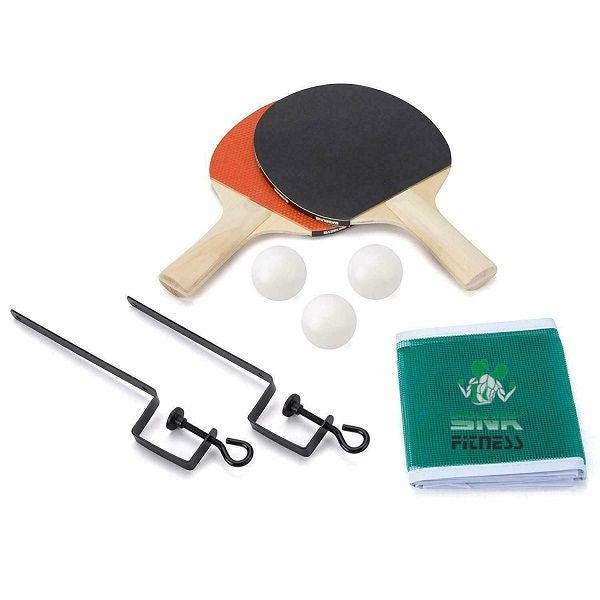 Set za stoni tenis sa 2 reketa, mrežicom i 3 loptice