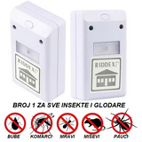 Ultrazvučni rasterivač štetočina Ridex Plus, 2 komada