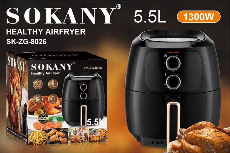 Sokany Air Fryer 8025 — friteza na vruć vazduh - slika 3