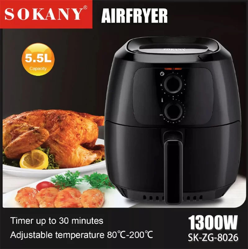 Sokany Air Fryer 8025 — friteza na vruć vazduh - slika 2